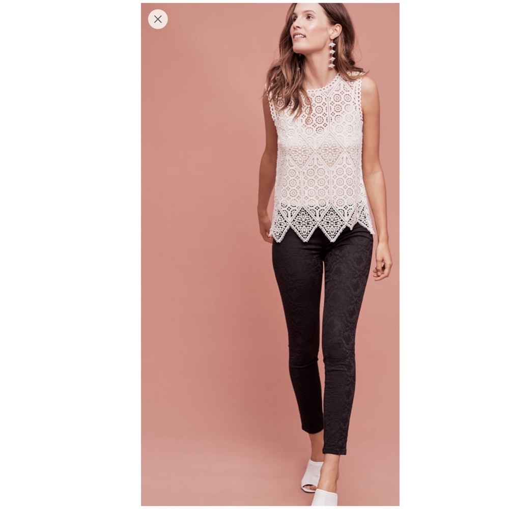 Anthropologie Pilcro Serif Mid-rise Jacquard Jeans - Picture 2 of 8